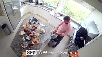 Preview 1 of Bad Moms 69com Full Video - SPYFAM Step Sister Fucked In Kitchen On Thanksgiving
