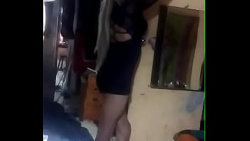 Preview 3 of Brazilian Wax And Cum Shot - #2. mini vestido morado escote en la espalda y tanga rosa: parte 2