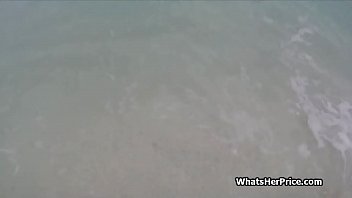 Preview 1 of Kim Taou - Fucking sexy beach attendant for cash in the public beach toilet
