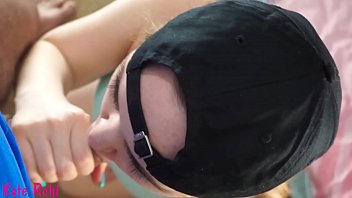 Preview 2 of Girl Pissing Toilet Xxnx - Juicy blowjob close-up,  detailed cumshot on lips