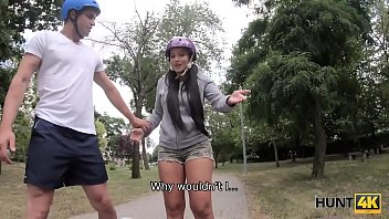 Preview 1 of Sek Live - HUNT4K. Sexy roller skater needs money and is ready to fuck for them