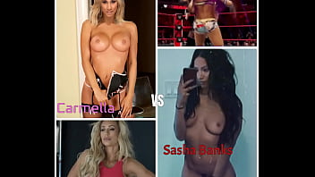 Preview 1 of Mom Ass Fick Son Xxxx - Who Would I Fuck? - Carmella VS Sasha Banks (WWE Challenge)