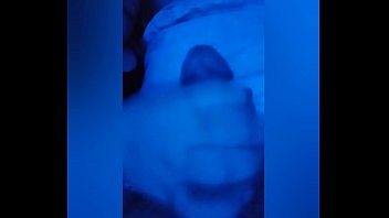 Preview 4 of Family Hide Xxx - Blue light special cum gulping blowjob