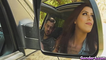 Preview 2 of Diarrhea Face Farting - Transsexual hitchhiker Crystal M gets picked up by a driver and returns the favor by sucking his cock in the car and then going for an anal ride!