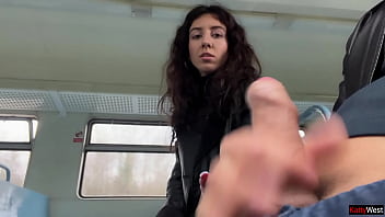 Preview 3 of Wwwrap Sex Vjdeocom - Stranger Helped Me Cum On Public Train And Walks Around Carriages With Cum On Face - CUMWALK