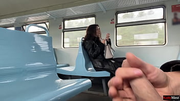Preview 1 of Wwwrap Sex Vjdeocom - Stranger Helped Me Cum On Public Train And Walks Around Carriages With Cum On Face - CUMWALK