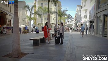 Preview 1 of Being Chased - Only3x (Only3x) brings you - Mia Evans and Nilla Black feasting on Chad&rsquo_s huge cock