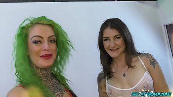 Preview 1 of Clipmms Com - Stunning inked babes Adreena and Phoenix take facials