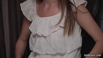 Preview 1 of The Young Gril - Arousing kitten fingers narrow twat until she is climaxing