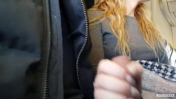 Preview 4 of Bbw Cxx - PUBLIC AIRPLANE Handjob and Blowjob - Bella Mur