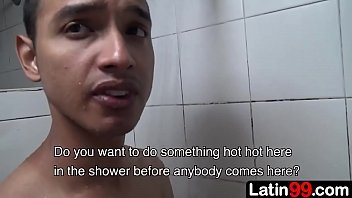 Preview 2 of Thailand Jizz - Young Latin boy in the shower gets an offer that is just too good to refuse