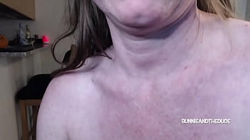 Preview 1 of Brynette Milf - Hot Brunette Milf Deepthroats Banana Top with Breastmilk for Breakfast - BunnieAndTheDude