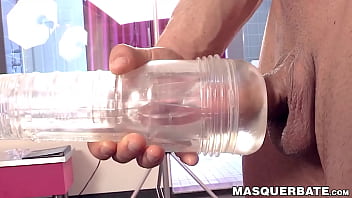 Preview 2 of Morna Andmom - Fleshlight action and masturbation with very muscular dude