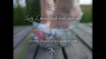 Preview 4 of Dad Bati Basi - Lady L sexy metal mules.(video short version)