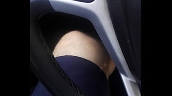 Preview 1 of Squeez Penis - Soft big bulge in car