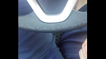 Preview 4 of Squeez Penis - Soft big bulge in car
