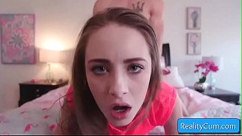 Preview 3 of Brenna Funke - Slutty blonde teen Allie Nicole suck huge cock and swallow it deep down her throat and then gets fucked hard from behind