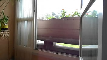 Preview 1 of Mia Melano Xnxx - Une banane dans mon petit cul &agrave_ la fen&ecirc_tre - Just a banana in my ass at the window