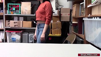 Preview 1 of Tower Aliza - Latina shoplifter caught and facefucked
