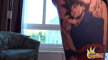 Preview 2 of Son Hot Mamah - DTFdating - HOT TATTOOED BLONDE WITH SMALL TITS GETS A TASTE OF WARM CUM