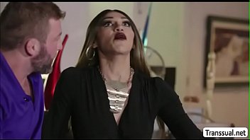Preview 1 of Ice So Jenny Has Tohtml - TS Khloe sucks her Stepdads hard cock