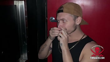 Preview 1 of Shemale Sucking Male Nipple - Pierced Dick for a Gloyhole p. Pig