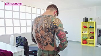 Preview 2 of Dasan Room - FOR WOMEN ( focused on male ) hot muscled latino with big cock fucking hardcore with her lover real rough sex with latino Juan Lucho by PORNBCN 4K with Venus Afrodita