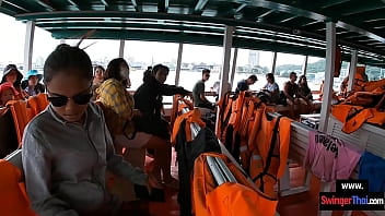 Preview 2 of Free Low - Amateur European Asian teen couple having sex in public