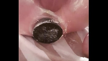 Preview 1 of Grandma Fuck Her Grandson - I push a creamy thick buttplug out of my ass