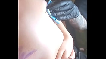 Preview 3 of Taylor Shows - Teen getting her nipples tattooed into hearts