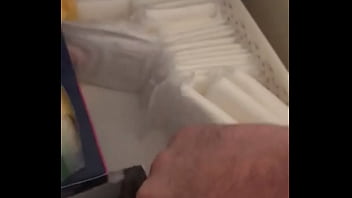 Preview 4 of Md Mom - Spying on tampons and pads in SIL bathroom. Spied twice in one day. Part 2
