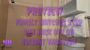 Preview 1 of Yung Japanese Raped - StepFamily Watches Step Son Jack Off On Holiday Vacation