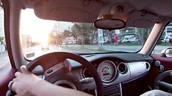 Preview 2 of Xxx In Madarsa - Threesome Sex In The Car While Driving Through The City Streets
