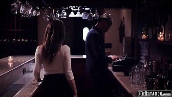 Preview 1 of Anal Violet First Time - Teen waitress fucked n fingered by boss