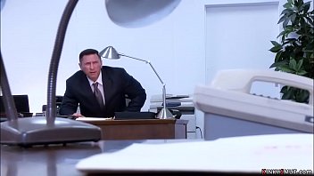 Preview 1 of Husband Porn Big Anal - Busty blonde secretary bdsm dp fucked