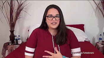 Preview 1 of Kristall Rush Solo - Casting Gem big tit hot bbw Desperate Amateur sexy glasses wearing babe