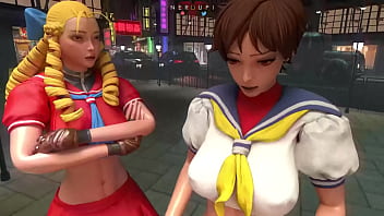Preview 1 of Pont Star Docter - Futa Sakura x Juri stuck on wall