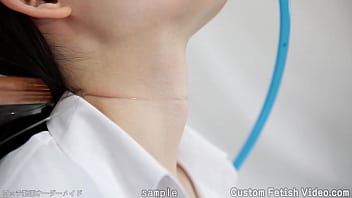 Preview 3 of Virgin Suck Small Size - The movement of the throat of a woman drinking water