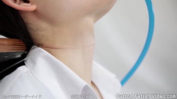 Preview 4 of Virgin Suck Small Size - The movement of the throat of a woman drinking water