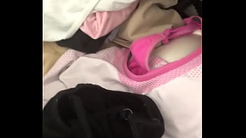 Preview 2 of Ripe Mom And Son - Spying on panties and bras at SIL house in her bedroom. Spied twice in one day. Part 1