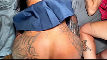 Preview 1 of Miss B Nasty - Carmona e Helyo fazem dp hard na Russah ela gozou muito