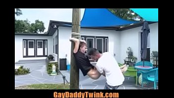 Preview 2 of Anesine Tecaviz - Teen Bound outdoors - GayDaddyTwink.com