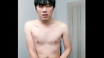 Preview 2 of Giving Dog A Handjob - Cute asian twink jerking off