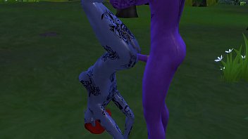 Preview 4 of Woodman Casting Teens Hard Anal - Avatar Couple Fucking Hard Outside In The Woods