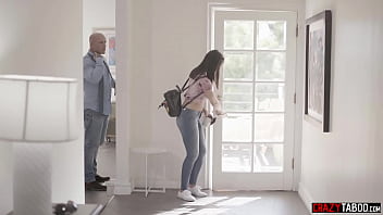 Preview 1 of Amateur Teen Fuck Hard - Asian stepdaughter wets herself and fucked by her old stepdad