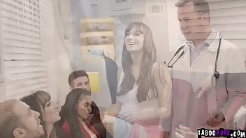 Preview 1 of Condom Stuck In Pussy - Lucky doctor fucking Lexi Lunas milf pussy in his officer