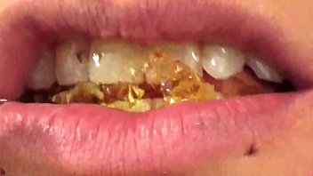 Preview 4 of Nepali Mms Kand - Mouth Vore Close Up Of Fifi Foxx Eating Gummy Bears