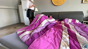 Preview 1 of Girl Put Carrot In Her Pussy3 - business woman before work - she wants juicy cum on her tits for the office,  business bitch