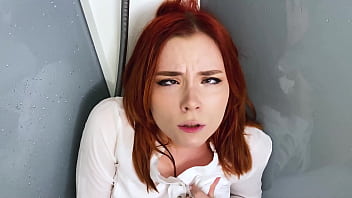 Preview 4 of Indaien Girl With Nieabour - Big Ass Babe Sensual Sucking and Masturbate Pussy in the Bathroom
