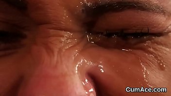 Preview 4 of Roxy Mi Amor - Randy looker gets cumshot on her face swallowing all the juice